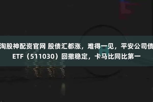 淘股神配资官网 股债汇都涨，难得一见，平安公司债ETF（511030）回撤稳定，卡马比同比第一